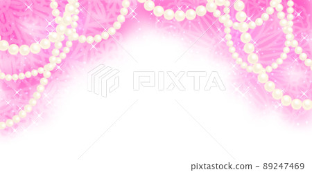 Pearl (cream) frame, pink background, no texture 89247469