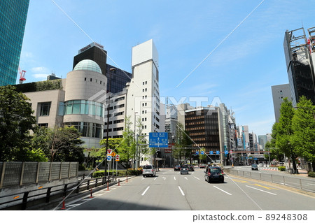 Tokyo cityscape near Shinbashi 1-chome Showa-dori 89248308