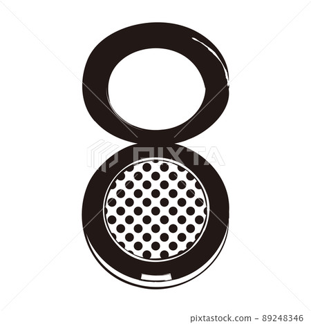 臉頰或眼影的單色手繪風格線條畫插圖 89248346