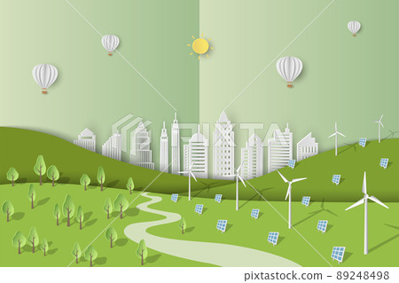Eco friendly and save the environment conservation concept,green energy and nature landscape background Eco friendly and save the environment conservation concept,green energy and nature landscape background 89248498