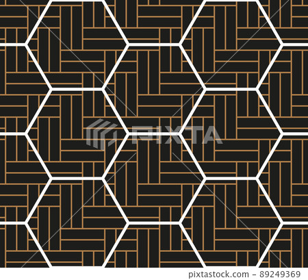 Herringbone parquet laminate floor wall texture with honeycomb. Herringbone floor seamless pattern 89249369