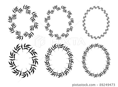 set of oval botanical frames. Vector Illustration  89249473