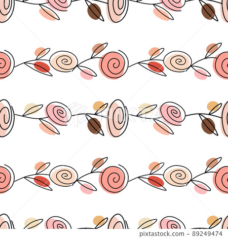 pattern with linear roses pattern with linear roses 89249474