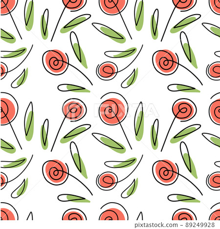 pattern with linear roses  89249928