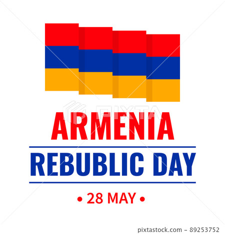Armenia Republic Day typography poster. Armenian holiday celebrated on May 18. Vector template for banner, greeting card, flyer, etc Armenia Republic Day typography poster. Armenian holiday celebrated on May 18. Vector template for banner, greeting card, flyer, etc 89253752