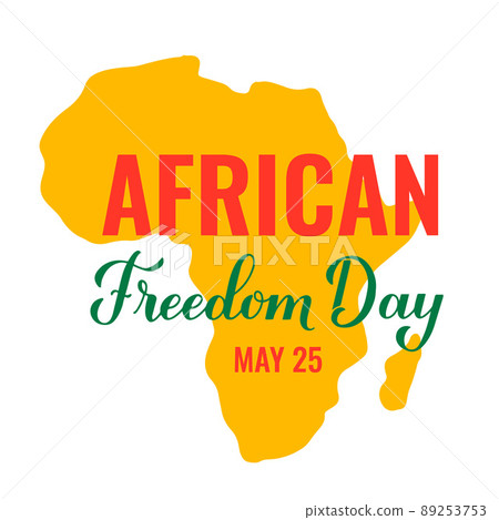African Freedom Day typography poster. Africa Liberation celebrate on May 25. Vector template for banner, flyer, greeting card, postcard, etc 89253753