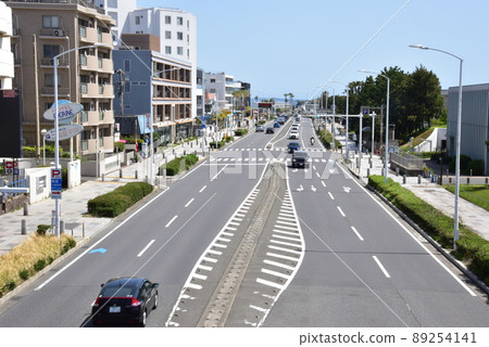 Fujisawa City, Kanagawa Prefecture National Highway No. 134 and Katase Cityscape 89254141