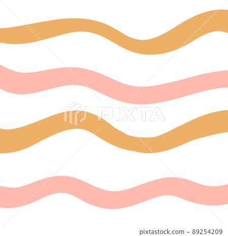 Wave Under the sea ocean animal and coral boho organic hand drawn icon Wave Under the sea ocean animal and coral boho organic hand drawn icon 89254209