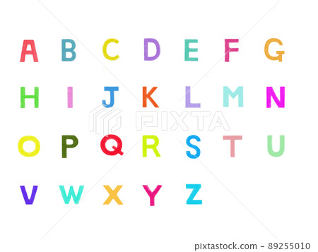 Colorful hand-painted alphabet capital letters 89255010