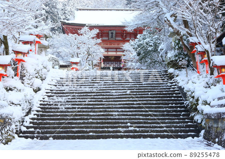 Kurama-dera snow scene Kurama-dera snow scene 89255478