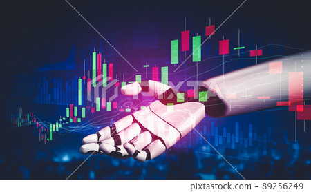 Future artificial intelligence and machine learning for AI droid robot or cyborg 89256249