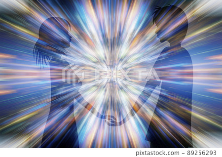 Image material of the fateful encounter between men and women 89256293