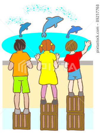 Illustration that everyone was able to see the dolphin show with reasonable accommodation and fairness and personalized support 89257768