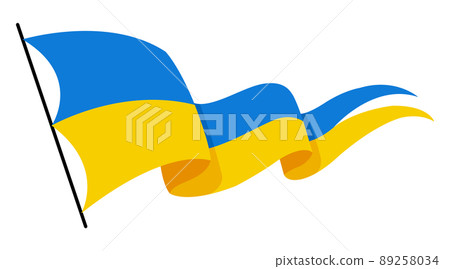 Ukrainian flag. Ukraine flag on white background. National flags waving symbols. Banner design elements Ukrainian flag. Ukraine flag on white background. National flags waving symbols. Banner design elements 89258034