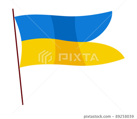 Ukrainian flag. Ukraine flag on white background. National flags waving symbols. Banner design elements Ukrainian flag. Ukraine flag on white background. National flags waving symbols. Banner design elements 89258039
