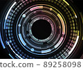 metallic circle meter digital abstract background 89258098