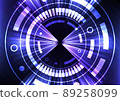 purple blue circle meter digital abstract background 89258099