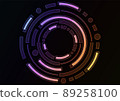 rainbow circle digital layer abstract background 89258100