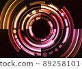 warm circle speed digital abstract background 89258101