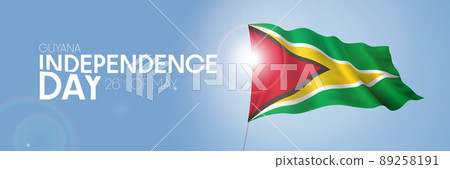 Guyana happy independence day greeting card, banner with template text vector illustration Guyana happy independence day greeting card, banner with template text vector illustration 89258191
