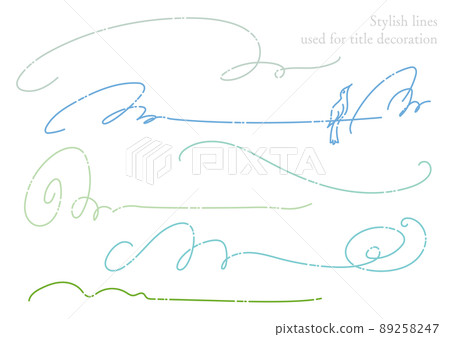 Fashionable vector line set that can be used for title decoration Fashionable vector line set that can be used for title decoration 89258247