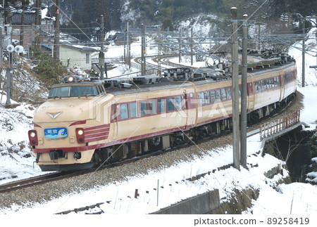 Hokuriku Main Line, Isurugi-Kurikara, JR West, 489 series, H03 formation (Kanazawa), Noto Hokuriku Main Line, Isurugi-Kurikara, JR West, 489 series, H03 formation (Kanazawa), Noto 89258419