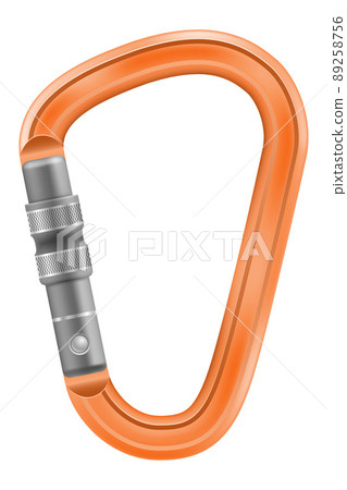 carabiner equipment for mountaineering vector illustration 89258756