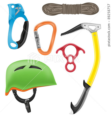 climbing equipment set vector illustration climbing equipment set vector illustration 89258757