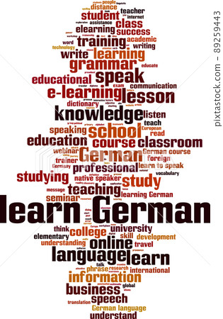 Learn German word cloud Learn German word cloud 89259443