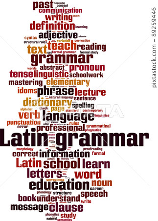 Latin grammar word cloud Latin grammar word cloud 89259446