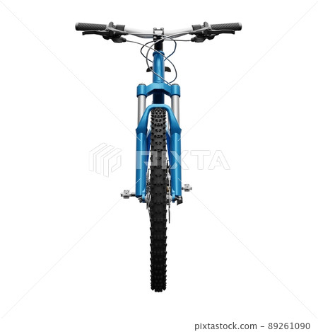 Blue mountain bike on an isolated white background. 3d rendering. 89261090