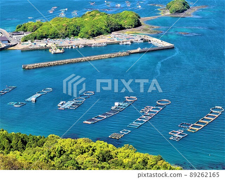鹿兒島縣和泉郡長島町高野須，Hario 公園風景養殖筏群（日本釣魚：未來已來！） 89262165