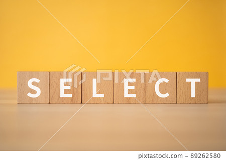 選擇/選擇的圖像 | 上面寫有“SELECT”的構建塊 選擇/選擇的圖像 | 上面寫有“SELECT”的構建塊 89262580