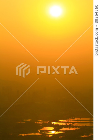 a view at Kai Kung Leng, fish pond of Nam Sang Wai, Yuen Long a view at Kai Kung Leng, fish pond of Nam Sang Wai, Yuen Long 89264560