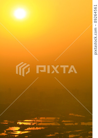 a view at Kai Kung Leng, fish pond of Nam Sang Wai, Yuen Long a view at Kai Kung Leng, fish pond of Nam Sang Wai, Yuen Long 89264561