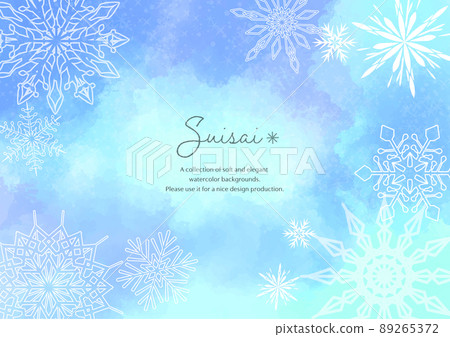 Snowflake winter soft and elegant watercolor background Snowflake winter soft and elegant watercolor background 89265372