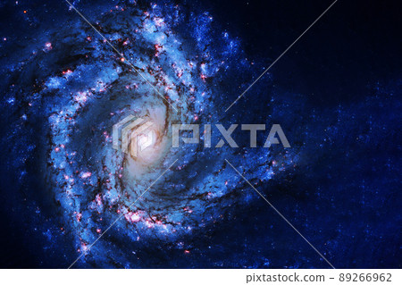 Beautiful blue space nebula. Elements of this image furnished by NASA 89266962