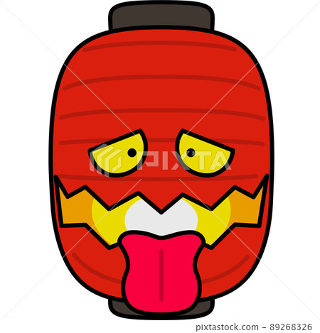 Illustration of a lantern ghost (with outline) 89268326