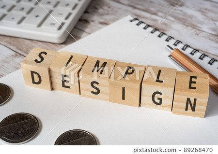Image of simple design | Building blocks with "SIMPLE DESIGN" written on them 89268470