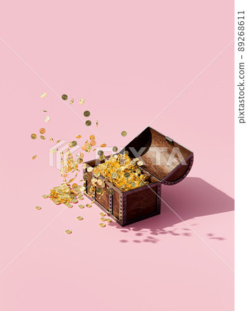 一個裝滿金幣的寶箱 89268611