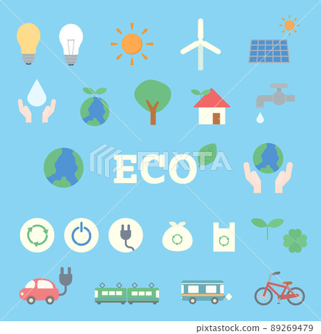 簡單可愛的生態插畫 89269479