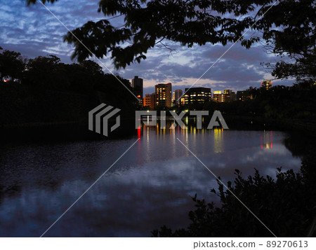 大阪城第二涅亞河的黃昏 大阪城第二涅亞河的黃昏 89270613