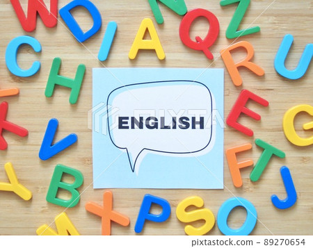 ENGLISH colorful alphabet capital letters 89270654