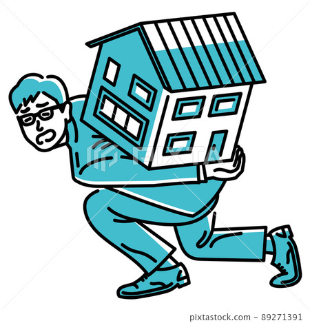 Business person (male) whose house has become a burden 89271391