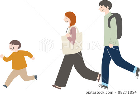 奔跑的孩子和家長 奔跑的孩子和家長 89271854