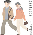 Elderly men and women walking 89271857