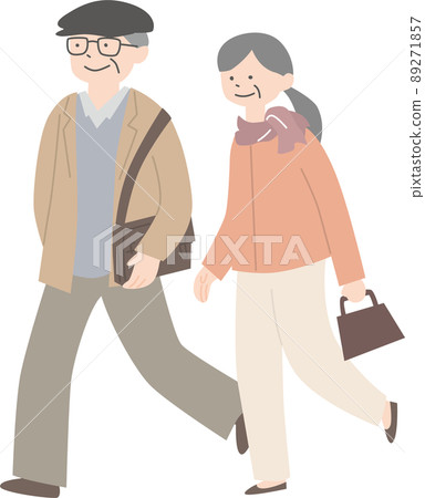 Elderly men and women walking 89271857