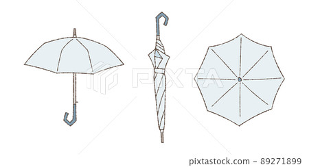 Illustration of vinyl umbrella (with main line) 89271899