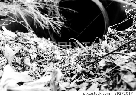 HDPE drainage culvert under a road entrance. Pipe is used to convey stormwater between ditches. 89272017