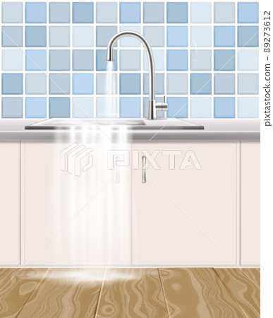 Clogged waste pipe, plumbing accident vector illustration Clogged waste pipe, plumbing accident vector illustration 89273612